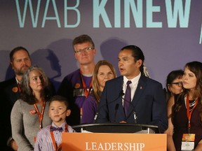 Wab Kinew was chosen to lead Manitoba's NDP today. Wab's spouse. Dr. Lisa Monkman is on the right. Saturday, September 16, 2017. Chris Procaylo/Winnipeg Sun/Postmedia Network