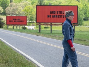 Frances McDormand is a grieving mother with a vendetta against the local sheriff in "Three Billboards Outside Ebbing, Missouri". (Merrick Morton/Fox Searchlight Pictures)