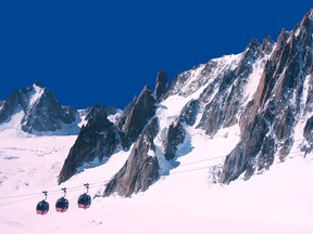 Near Chamonix, "telecabines" float riders from France into Italy for Europe's most exciting border crossing. RICK STEVES PHOTO