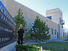 Photo by Keenan Sorokan Reporter/Examiner - 

Amber Coleman of Parkland Fire Services is on the hunt for firefighter recruits in the area. Applications are being accepted until Sept. 30.