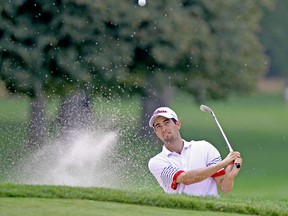 Cody Blick from Alamo, CA, chips out of the sand during the first round of The Mackenzie Tour PGA 2016 Niagara Championship at the Cherry Hill Club in Fort Erie on September 8, 2016. The Final round is on Sunday September 11, 2016. Mike DiBattista/Niagara Falls Review/Postmedia Network