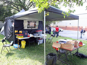 The Ottawa Public Health board voted to open an interim supervised injection site at a health unit client service centre in Lowertown, about two blocks from the unsanctioned injection tent in Raphael Brunet Park. JEAN LEVAC / POSTMEDIA