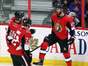 The Senators like the toughness forward Tyler Randell (right) brings to the table, but he showed his scoring touch against Toronto as well last night. The Canadian Press