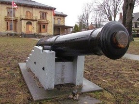 Submitted Photo
One of the Boulter cannons at its former site at Picton Legion Hall.