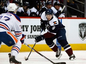 Colorado Avalanche centre Matt Duchene against the Edmonton Oilers on March 23, 2017. (AP Photo/David Zalubowski)