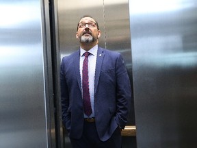 Minister of Energy and Sudbury MPP Glenn Thibeault arrives at court in Sudbury on Tuesday, Sept. 19, 2017 for an Election Act bribery trial involving Greater Sudbury businessman and Liberal fundraiser Gerry Lougheed Jr. and Patricia Sorbara, former deputy chief of staff for Premier Kathleen Wynne. Thibeault is testifying at the trial. (JOHN LAPPA/POSTMEDIA NETWORK)