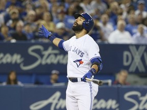 Toronto Blue Jays right fielder Jose Bautista during MLB action against the Baltimore Orioles in Toronto on June 29, 2017. (Veronica Henri/Toronto Sun/Postmedia Network)