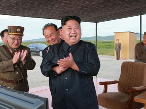 This undated picture released from North Korea’s official Korean Central News Agency (KCNA) on September 16, 2017 shows North Korean leader Kim Jong-Un. (Getty Images)