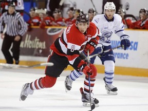 The Ottawa 67’s hope players such as Sasha Chmelevski help the team fare a little better this season. (Patrick Doyle/Postmedia Network)