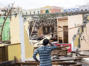 Damaged homes in the La Perla neighbourhood the day after Hurricane Maria made landfall on September 21, 2017 in San Juan, Puerto Rico. The majority of the island has lost power, in San Juan many are left without running water or cellphone service, and the Governor said Maria is the "most devastating storm to hit the island this century." (Photo by Alex Wroblewski/Getty Images)