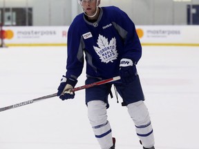 Toronto Maple Leafs' Connor Brown on the practice ice in Toronto on Sept. 6, 2017. (Jack Boland/Toronto Sun/Postmedia Network)