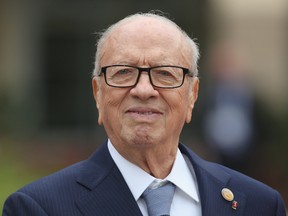 Tunisian President Beji Caid Essebsi attends the Outreach program on the second day of the summit of G7 nations at Schloss Elmau on June 8, 2015 near Garmisch-Partenkirchen, Germany. (Photo by Sean Gallup/Getty Images)
