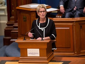 Premier Kathleen Wynne speaks during the National Assembly in Quebec City on Thursday, Sept. 21, 2017. (THE CANADIAN PRESS/PHOTO)
