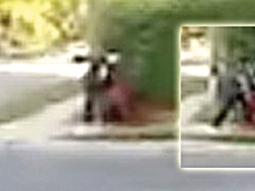 This video screengrab shows an attacker repeatedly stabbing a victim in a four-minute assault at Driftwood Ave. and Cobbler Cres. — in the Jane St.-Finch Ave. area — at 9:30 a.m. on Sept. 14.
