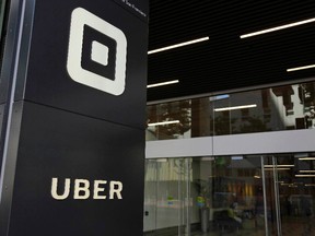 This Wednesday, June 21, 2017, file photo shows the building that houses the headquarters of Uber, in San Francisco. (AP Photo/Eric Risberg, File)