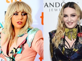 Lady Gaga, left, and Madonna. (Dave Abel/Toronto Sun/Postmedia Network and Getty Images)