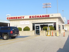The currency exchange operated by the Federal Bridge Corporation on the Canadian side of the Blue Water Bridge in Point Edward is set to close at the end of February. The corporation said the building will be offered for lease to a private business operator. The move impacts seven jobs at the bridge. (Paul Morden/Sarnia Observer)