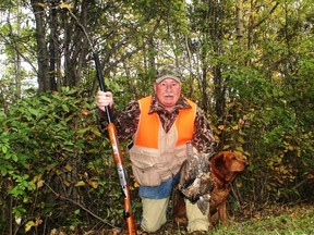 Neil and Penny with a pair of Beaver Hills ruffed grouse