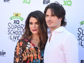 Nikki Reed and Ian Somerhalder arrives at the EIF Presents: XQ Super School Live on Friday, Sept. 8, 2017 in Santa Monica, Calif. (Photo by Jordan Strauss/Invision/AP)