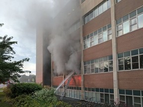 Firefighters battle blaze at Canada Post Riverside complex Saturday, Sept. 23 SCOTT STILBORN / OTTAWA FIRE PHOTOS