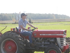 An anticipated visit last Friday by he PM of Canada, Justin Trudeau welcomed a massive crowd as he plowed a row on a vintage tractor at the 2017 IPM in Walton Ont. (Shaun Gregory/Huron Expositor)