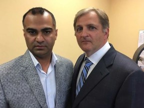 Ajay Uppal and lawyer Sam Goldstein (SUPPLIED PHOTO)