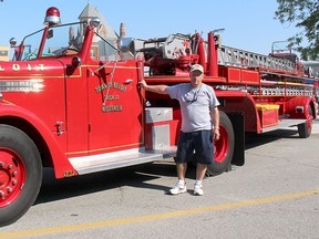 This 1950 Pirsch aerial hoist truck with a 75-foot ladder, owned by Columbus, Ohio-area resident John Atkins attracted a lot of attention during FireFest Chatham-Kent held in downtown Chatham on Sept. 23.