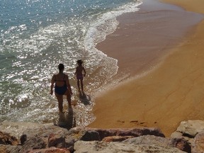 Praia da Quarteira, near the resort town of the same name, is just one of many lovely stretches of coastline in Portugal's Algarve region.l IAN ROBERTSON PHOTO