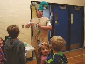 The Vulcan Fall Fair and Bench Show took place at the Cultural-Recreational Centre (CRC) on Saturday. Here, Kids were excited to received balloon animals from Garrett Kennedy with Party Productions from Stavely.