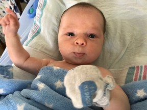 Eight-week old Nikita Shelkovyy photographed at CHEO on Sept 18, 2017. Nikita is back at CHEO after suffering additional seizures. BLAIR CRAWFORD / POSTMEDIA