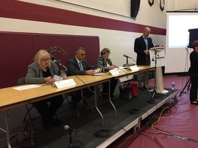 From left: Ward 2 candidates Bev Esslinger, Ali Haymour and Shelley Tupper at the Ward 2 candidate forum on Sept. 25, 2017.