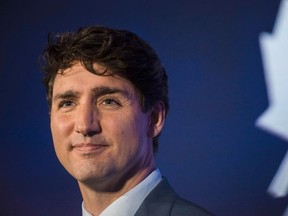 Prime Minister Justin Trudeau speaks to press at the Gateway Conference, in Toronto on Monday, September 25, 2017.THE CANADIAN PRESS/Christopher Katsarov