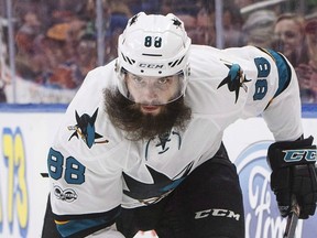 Brent Burns scoring totals last year would have been great even for a forward. (The Canadian Press)