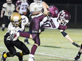 Week 2 of the 2017 Bay of Quinte football season kicks off Thursday with a junior tripleheader at MAS 2. Above action is from Week 1 junior game between Trenton and Moira. (Catherine Frost for The Intelligencer)