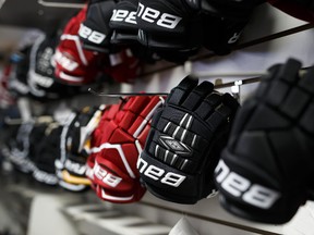 Hockey gloves (Cole Burston/Bloomberg)
