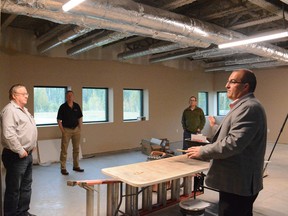 Woodlands County Council gets a tour of the new office addition on Sept. 20 (Peter Shokeir | Whitecourt Star).