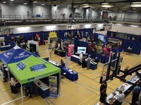Students explored their options for the future at the Career and Education Expo on Sept. 22 (Peter Shokeir | Whitecourt Star).