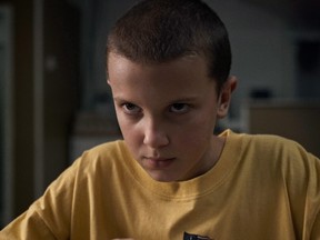 This image released by Netflix shows Millie Bobby Brown in a scene from "Stranger Things." Supernatural pop culture sensation ``Stranger Things'' returns to the Upside Down with a second season Oct. 27 on Netflix. THE CANADIAN PRESS/HO-Netflix via AP