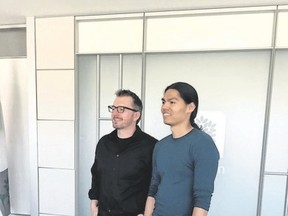London?s poet laureate, Tom Cull, left, and the London Arts Council artist-in-residence Erik Mandawe will be among the presenters at the Public Art Symposium 2017 Wednesday through Friday. (Special to Postmedia News)