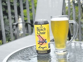 Beach Chair Lager, which delivers a hint of spiciness from its noble hops, is being sold at the Beer Store throughout Ontario. (WAYNE NEWTON, Special to Postmedia News)