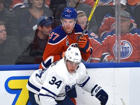 Oilers' Connor McDavid takes over as the top pick in NHL fantasy drafts, but Auston Matthews of the Leafs might be challenging him a year from now. (Jim Matheson, Postmedia Network)
