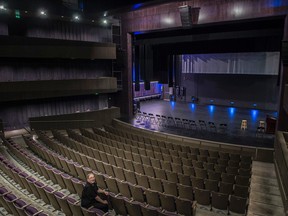 Jim Guedo is an instructor at McEwan University and the coordinator of the theatre season. He is in the new Proscenium Theatre, known as the Triffo, in Allard Hall in Edmonton on September 13, 2017. Photo by Shaughn Butts / Postmedia