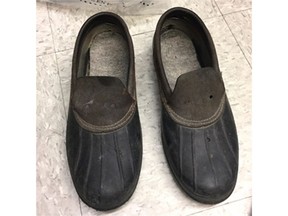 Gatineau police are looking for the owners of these rubber shoes, who might be victims of a break-in. POLICE HANDOUT
