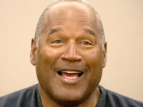 O.J. Simpson testifies during an evidentiary hearing in Clark County District Court May 15, 2013 in Las Vegas. (Jeff Scheid/Pool/Getty Images)