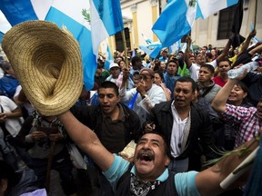 The culmination of the citizen's uprising in 500 YEARS was the bringing down of the President and Vice-President of Guatemala. SAUL MARTINEZ