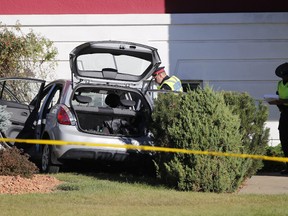 One person is dead after a car crash at 13303 127 street. (Greg Southam/Edmonton Sun)