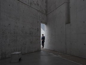 Prime Minister Justin Trudeau tours the National Holocaust Monument in Ottawa on Wednesday, Sept. 27, 2017. (Adrian Wyld/The Canadian Press)