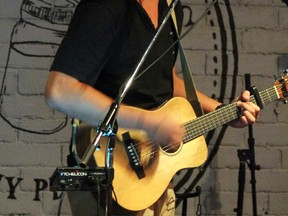 Clinton Richardson performs during a benefit show at Stony Plain's Moonshiners.