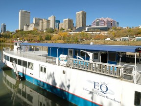 The Edmonton Queen Riverboat docked at Rafter's Landing on the North Saskatchewan River in downtown Edmonton on September 28, 2017. Larry Wong / Postmedia