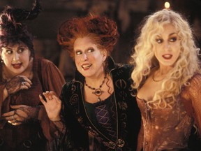 Hocus Pocus stars, from left, Kathy Najimy, Bette Midler and Sarah Jessica Parker  (Handout)